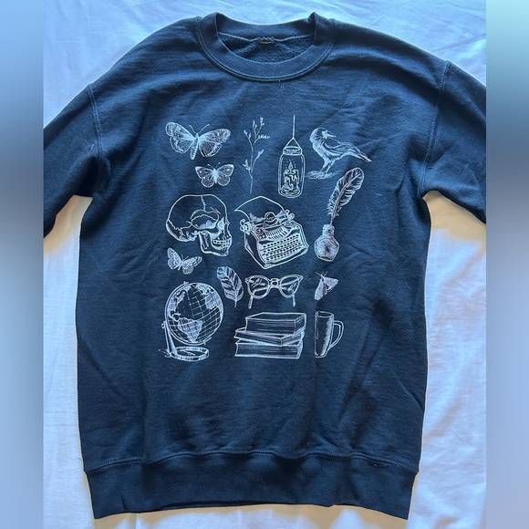 Black Grunge Oversized Hoodie Medium - Picture 1 of 2